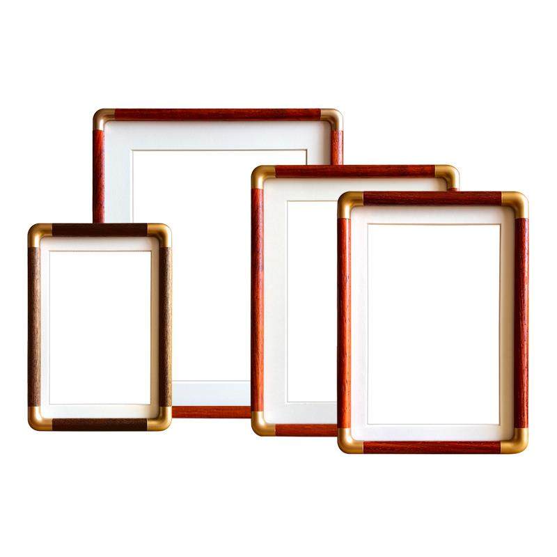 新中式照片装裱相框摆台实木仿铜角卡纸画框国画书法空白6710寸,家居饰品,DIY亲子装饰画,淘宝优惠券,粉丝福利购,淘宝优惠卷