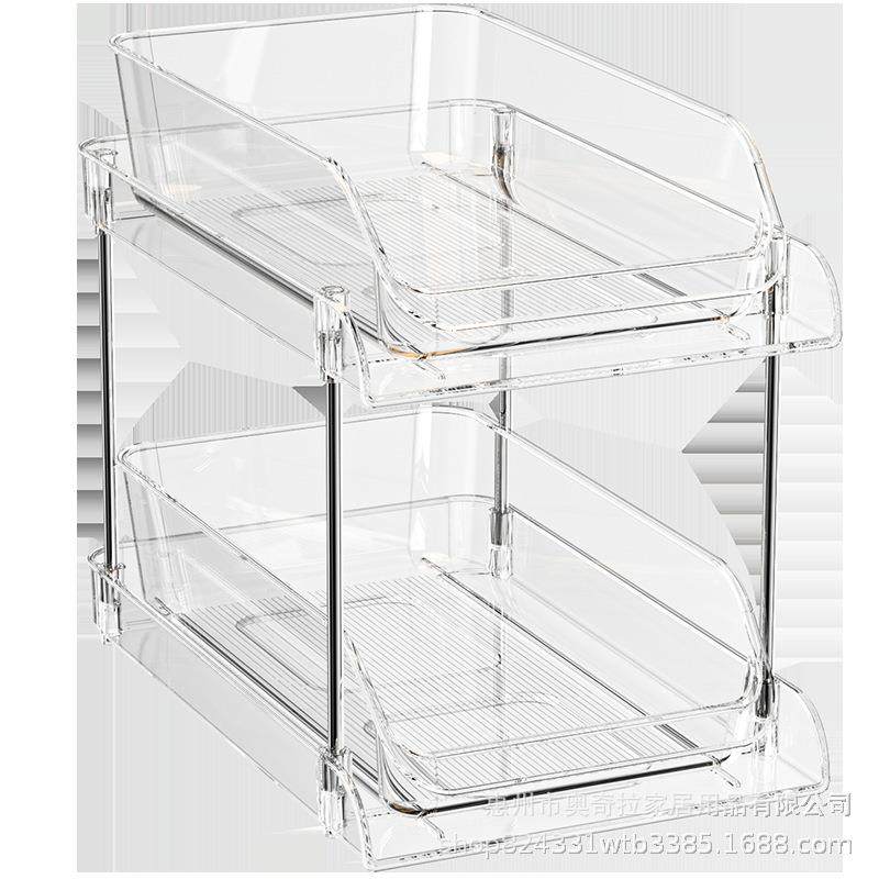 卫生间置物架抽拉落地式亚克力实用型浴室洗漱台多层化妆品收纳盒,家装主材,卫浴置物架,淘宝优惠券,粉丝福利购,淘宝优惠卷