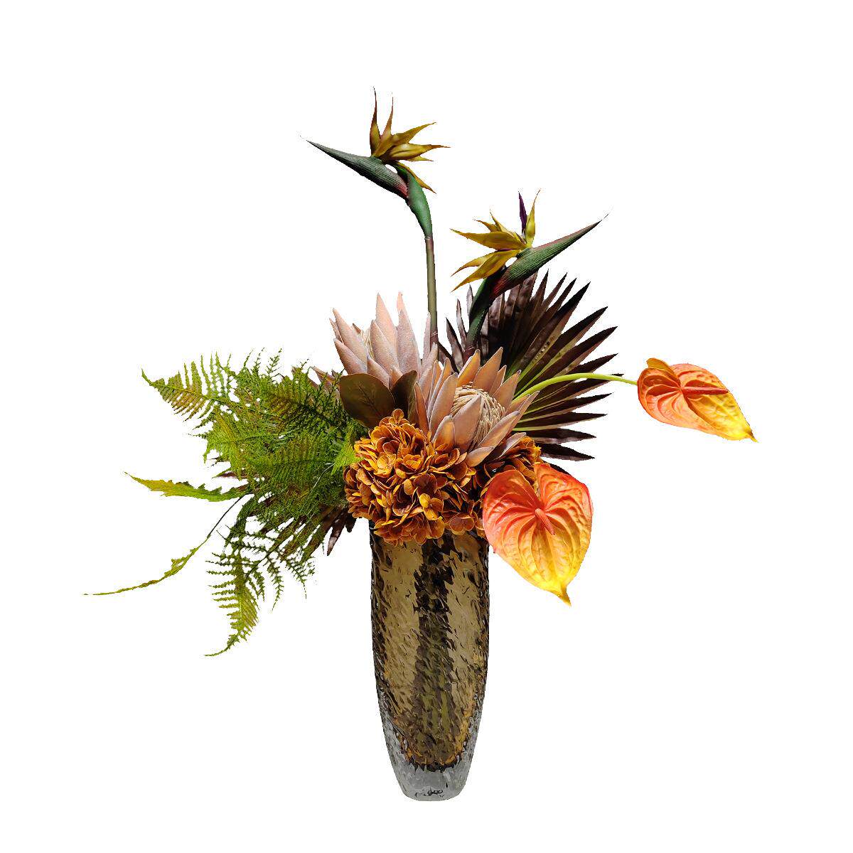 轻奢仿真花装饰品插花植物新款霸王花家居花艺桌面样板房会所摆件