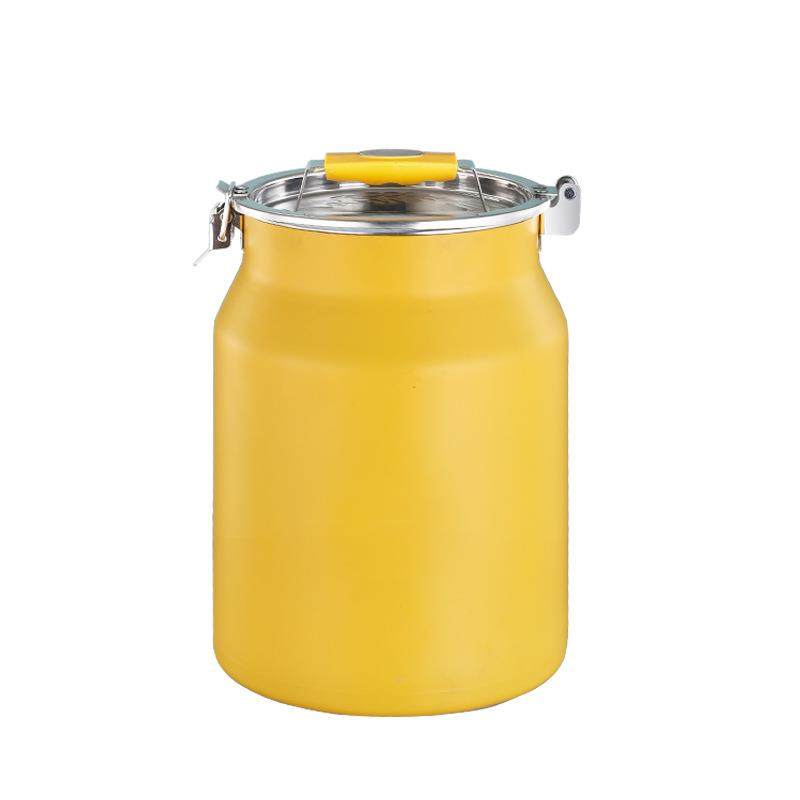 不锈钢密封罐不锈钢收纳罐奶粉咖啡豆茶叶储物卡扣保鲜罐茶叶罐