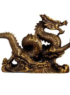 厂家铜龙摆件工艺品汉龙龙腾四海送礼工艺品