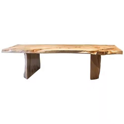 现代简约实木餐桌椅组合吃饭桌子长方形展示桌原木饭桌办公泡茶桌