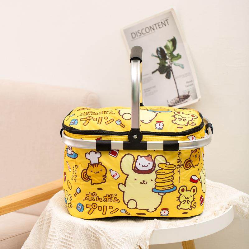 卡通便携冰包户外保冷保温包便当包大号手提野餐篮加厚防水收纳篮