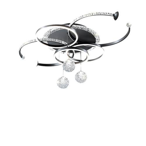 智能客厅灯简约现代轻奢水晶吸顶灯led主卧室大灯全屋灯具套餐