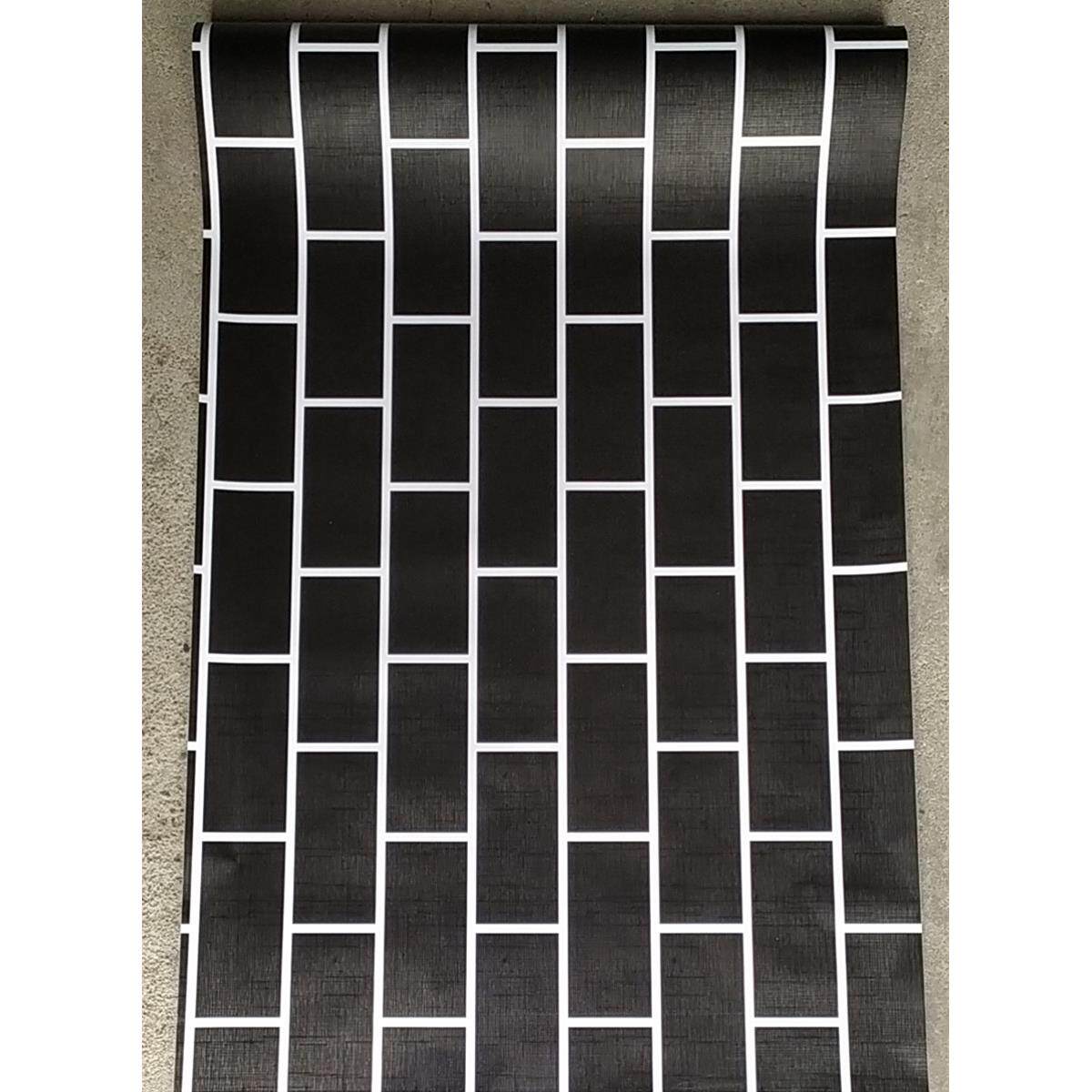 60宽自粘墙纸搭配腰线10米砖纹横版墙围饭店烧烤店装饰自贴壁纸