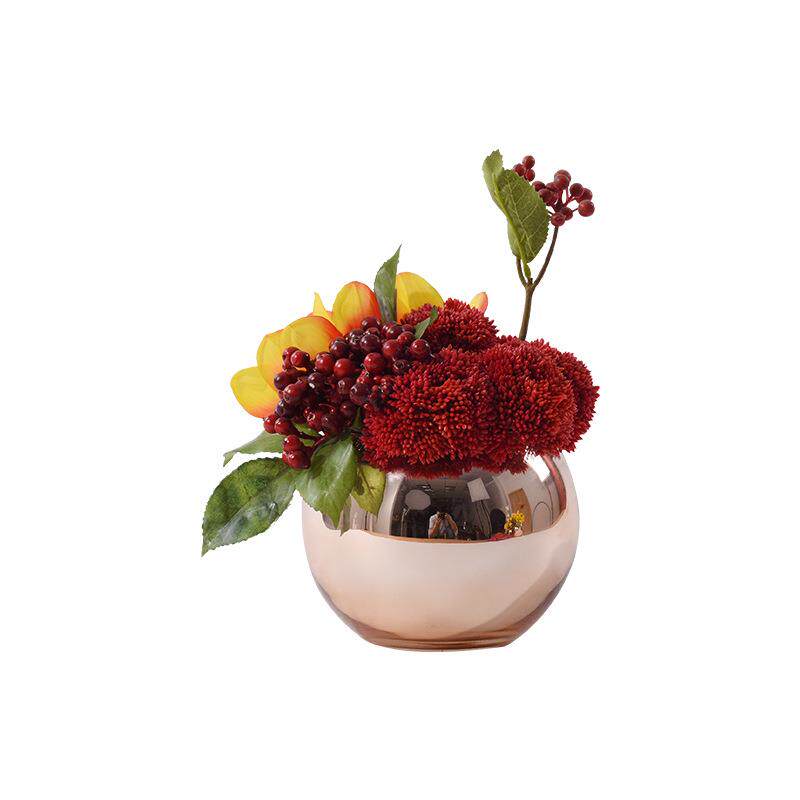 假花仿真花摆设客厅电视柜摆花桌面花艺摆件北欧轻奢样板房餐桌花