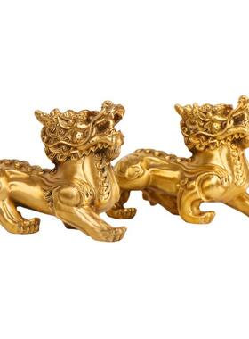 铜貔貅摆件开业家居工艺礼品双角貔貅天路天禄