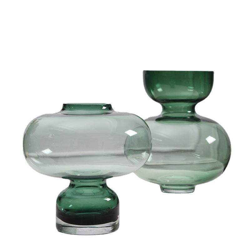 丹麦北欧透明水培花瓶简约绿玻璃插花器客厅极光瓶摆件,家居饰品,花瓶,淘宝优惠券,粉丝福利购,淘宝优惠卷