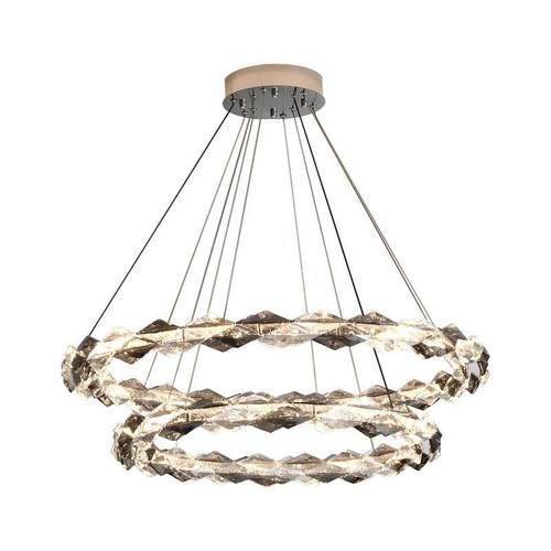 意大利轻水晶吊灯现代简约圆环客厅灯轻具民宿公寓楼梯长吊灯