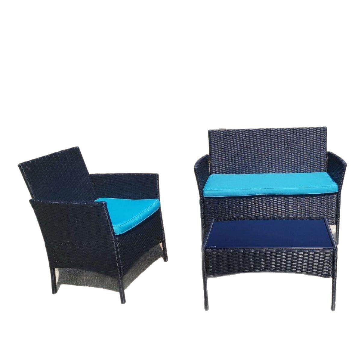 编藤四件套桌椅花园庭院阳台休闲户外家具藤编桌椅,商业/办公家具,商用藤编家具,淘宝优惠券,粉丝福利购,淘宝优惠卷