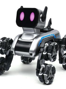 严选八轮特技机械狗电动遥控手势感应变形摆臂攀爬智能机器狗