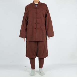 新款僧服春夏季短褂竹节棉僧人盘扣免绑腿套装小脚裤男女款居士衣