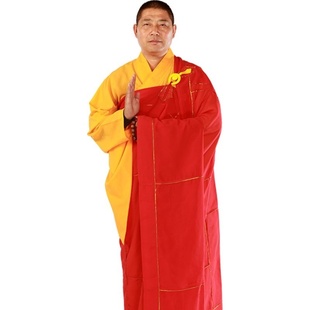 新袈裟出家人红色和尚服装全套法衣七忏衣男女五衣僧服唐僧取经