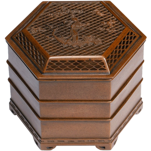 庆松堂苏工铜炉名家胡庆松紫铜印香炉六角仕女薰炉拓香打香篆熏香