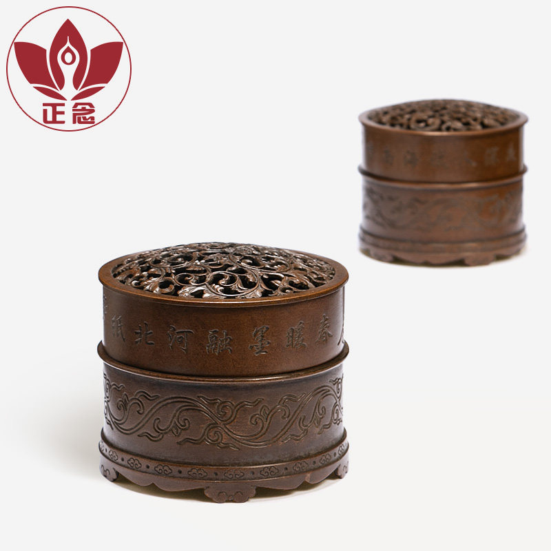 庆松堂苏工铜炉名家胡庆松制迷你圆艺雕紫铜印香炉把玩熏香打香篆,家居饰品,香篆,淘宝优惠券,粉丝福利购,淘宝优惠卷