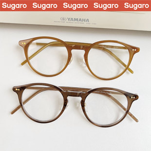 46mm韩版 超轻TR圆框眼镜女可配度数防蓝光防辐射黑框素颜平光镜男