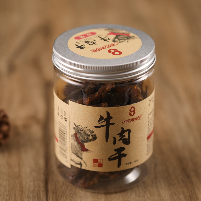 集结号-180g罐装-湖岭牛肉干休闲零食温州特产手撕牛肉干沙爹香辣