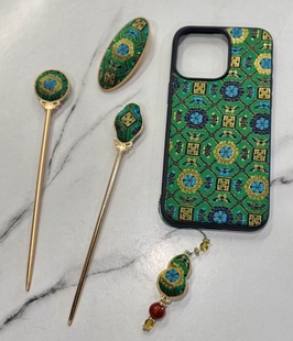 原创宋锦名家手机壳iPhone8~16promax保护壳