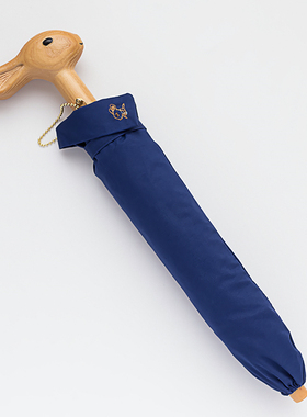 英国创意轻奢可爱雨伞两折防晒防紫外晴雨两用女兔头遮阳伞太阳伞