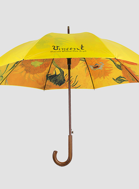 梵高油画雨伞向日葵复古长柄伞双层抗风伞双人男女文艺晴雨两用伞
