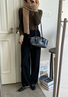 2026新款外贸单全棉松紧腰抽绳女宽松显瘦水洗复古休闲裤Q23209