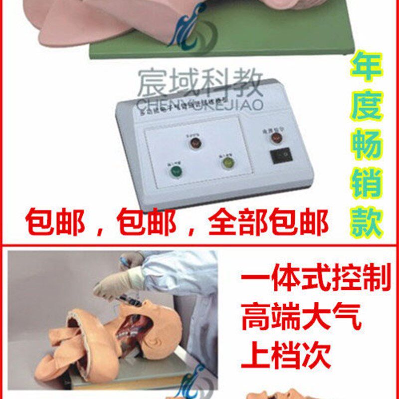 高级医学用人体气管n插管练习模型电子成人插管护理带报警训练模