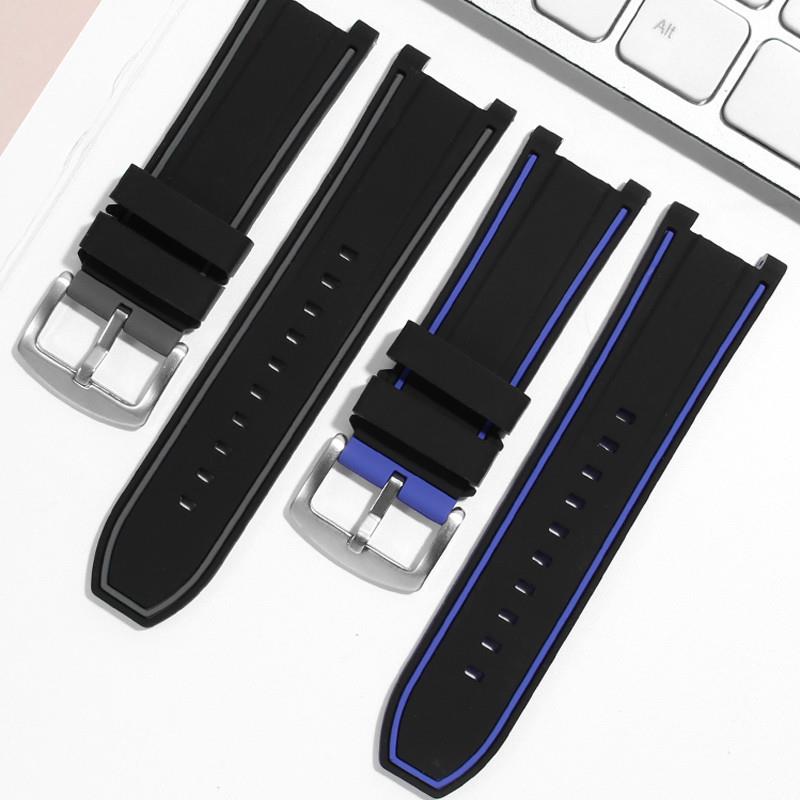 代用雷诺双子星8840119/129/139/149 凹口防R水树脂硅胶手表带男