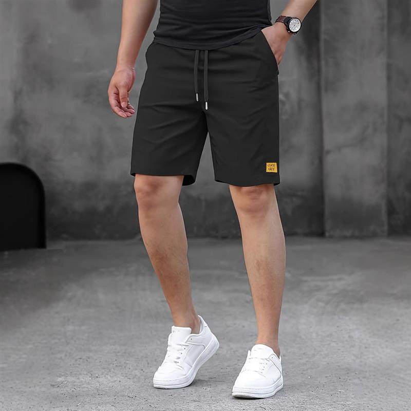 休闲裤男五分裤夏季薄款短裤潮流休闲宽松直筒男士中裤子沙滩裤青