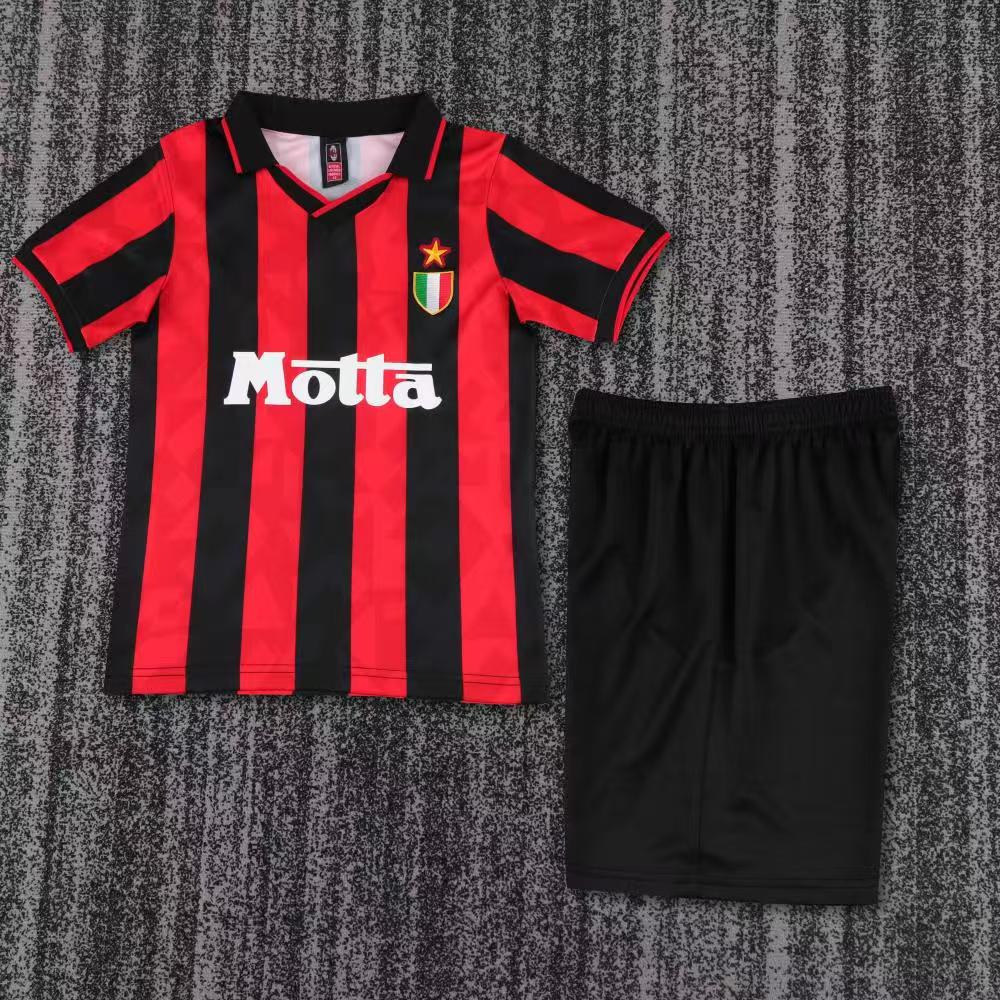 1993/94 AC Milan home retro Kids kit Classic Jersey Maldini