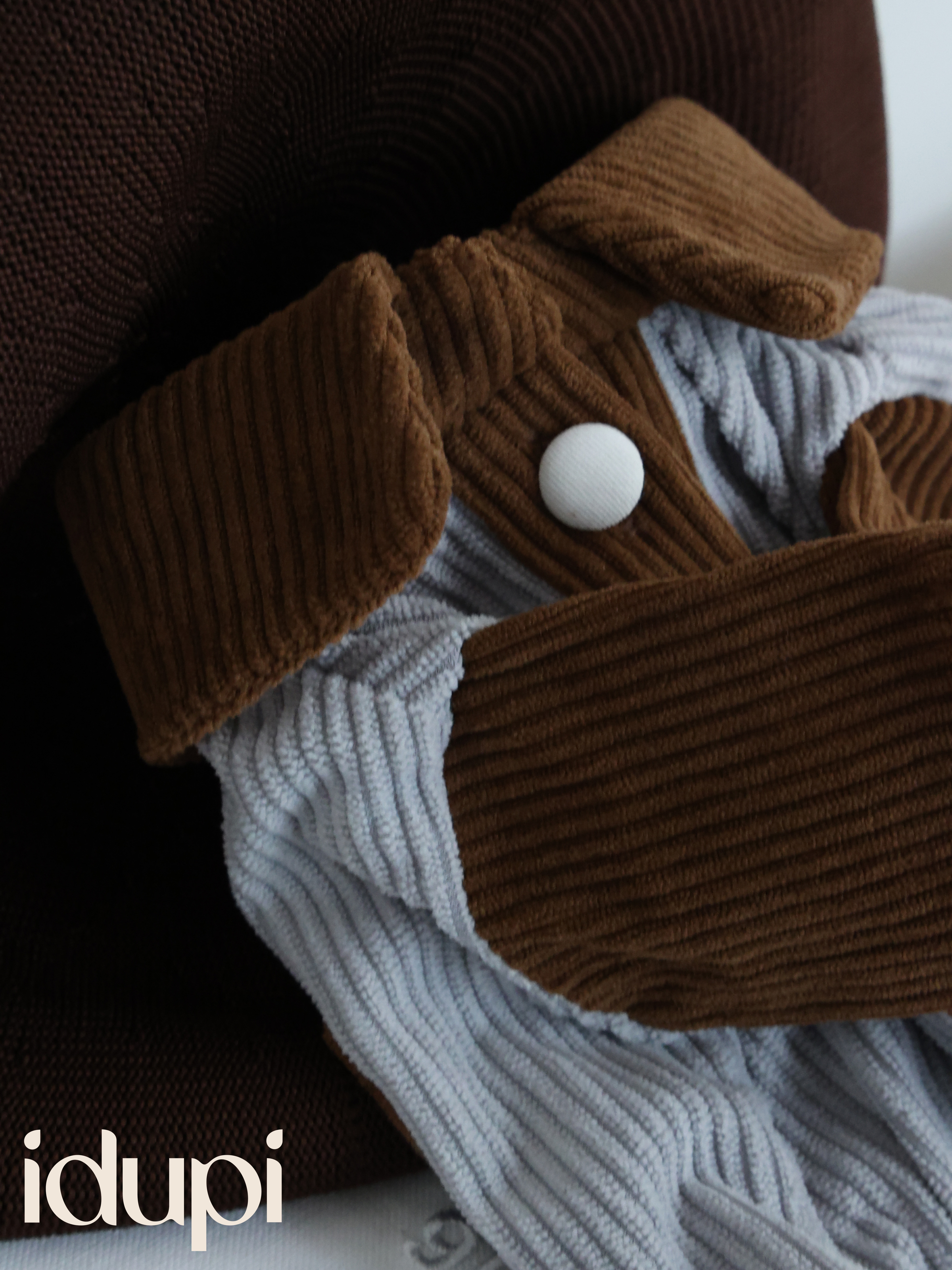 idupi灯芯绒衬衣复古质感