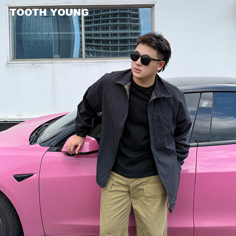 郑一爱穿搭【都市游侠】户外休闲秋季翻领工装立领韩版大码夹克