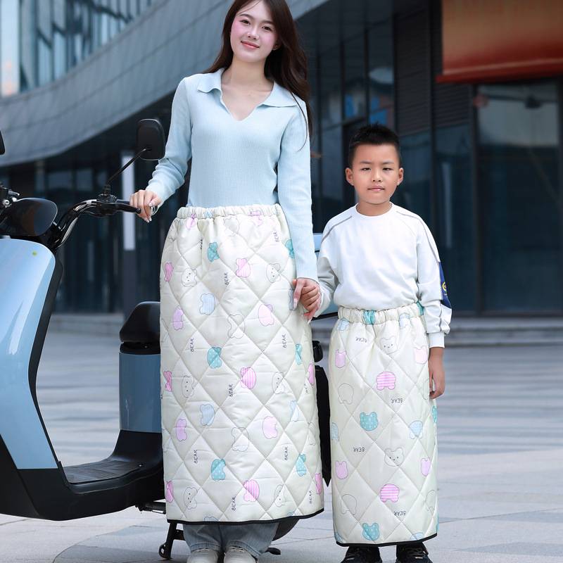 电动车挡风裙儿童厚护膝保暖骑车冬摩托车电瓶车挡风被挡腿罩防水