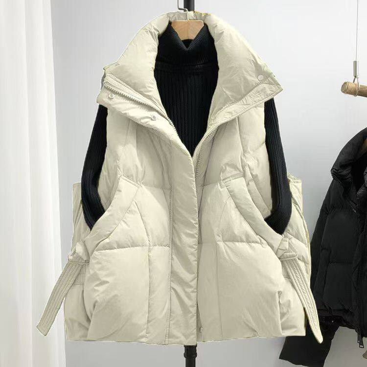 反季大码羽绒棉服马甲女