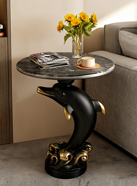 卡通可爱沙发侧边角几动物造型床头柜小茶几可移动圆形桌子阳台桌