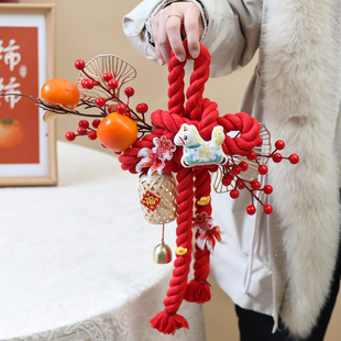 新年diy材料自制万字结柿柿如意门挂装饰喜庆除夕过年礼物送好友