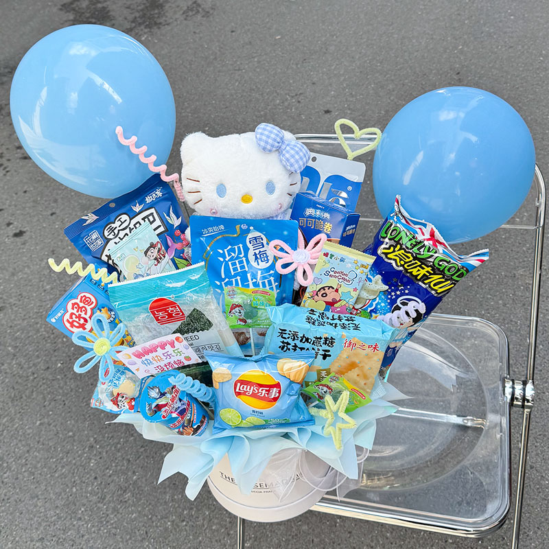 手工diy创意玩偶零食抱抱桶花艺包装材料包自制花束女友生日礼物