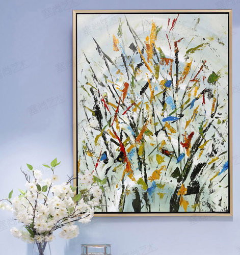 现代抽象油画作品价格 现代抽象油画作品图片 星期三