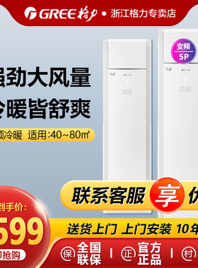 格力清凉湾5匹柜机新国标三级变频RF12WPdQ/NhA-N3JY01门店同款