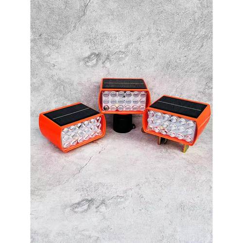 太阳能爆闪灯220V充电红蓝警示隧道路安全施工闪烁磁铁套管闪光灯