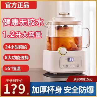 巴森小方炖养生壶多功能家用小型办公室全玻璃煮茶器烧水壶花茶壶