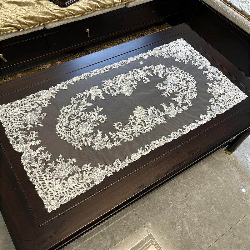 新款欧式蕾丝绣花桌布茶几餐桌高端通用盖布五斗柜梳妆台防尘盖巾,居家布艺,桌布,淘宝优惠券,粉丝福利购,淘宝优惠卷