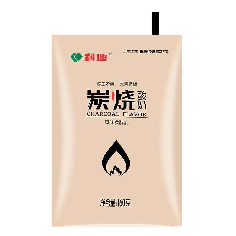 袋装风味发酵乳整箱批炭烧酸奶