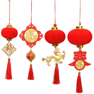 马年新年礼物装饰春节灯笼挂件中国风玄关挂饰商场活动场景布置