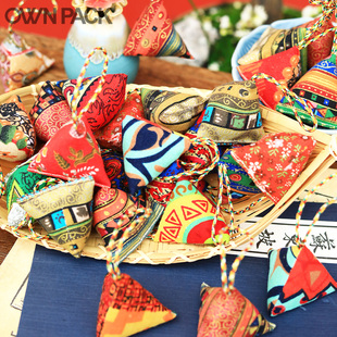 麻布香包纯艾叶香包香囊随身 端午节礼物三角香包礼盒装 own pack