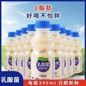 乳酸菌饮料340ml 果味含乳饮料儿童早餐饮品 24瓶益生菌风味益生元