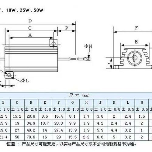 黄金铝壳电阻RX24-100W6.8R7R7.5R8R8.2R10R12R15R18R20R22R24R欧