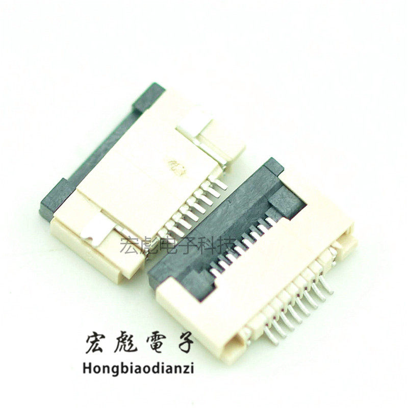 FPC连接器0.5MM间距4P6P8P10P12P14P16P20P-60P上接/下接/翻盖式