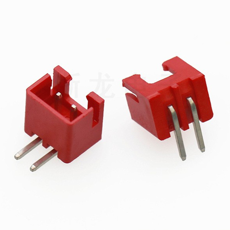 XH2.54-2P 2A直针 2AW弯针 2.54mm间距 2P红色连接器/接线端子