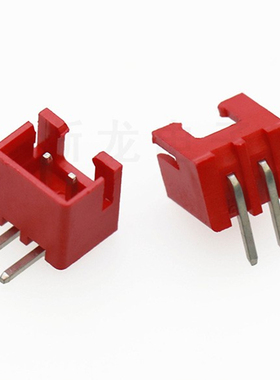 XH2.54-2P 2A直针 2AW弯针 2.54mm间距 2P红色连接器/接线端子
