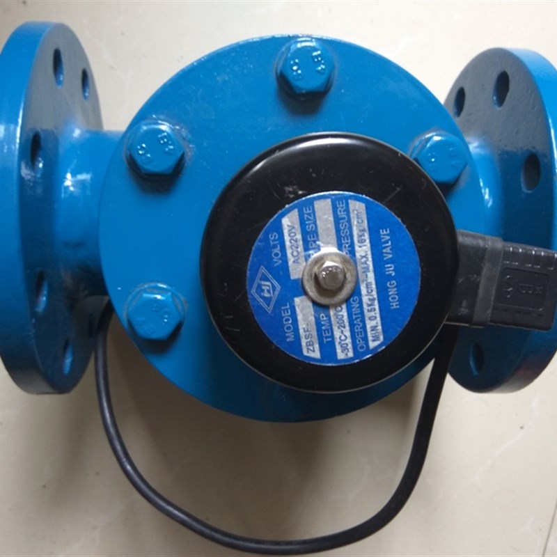 法兰蒸汽b电磁阀 DN80阀门开关ZLZP 钢铸阀ZBSF-80 ac220水阀